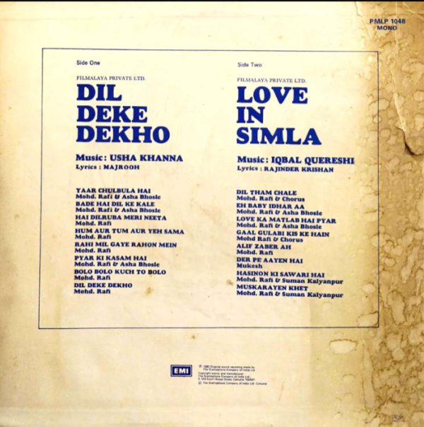 Dil Deke Dekho/ Love In Shimla - Image 2